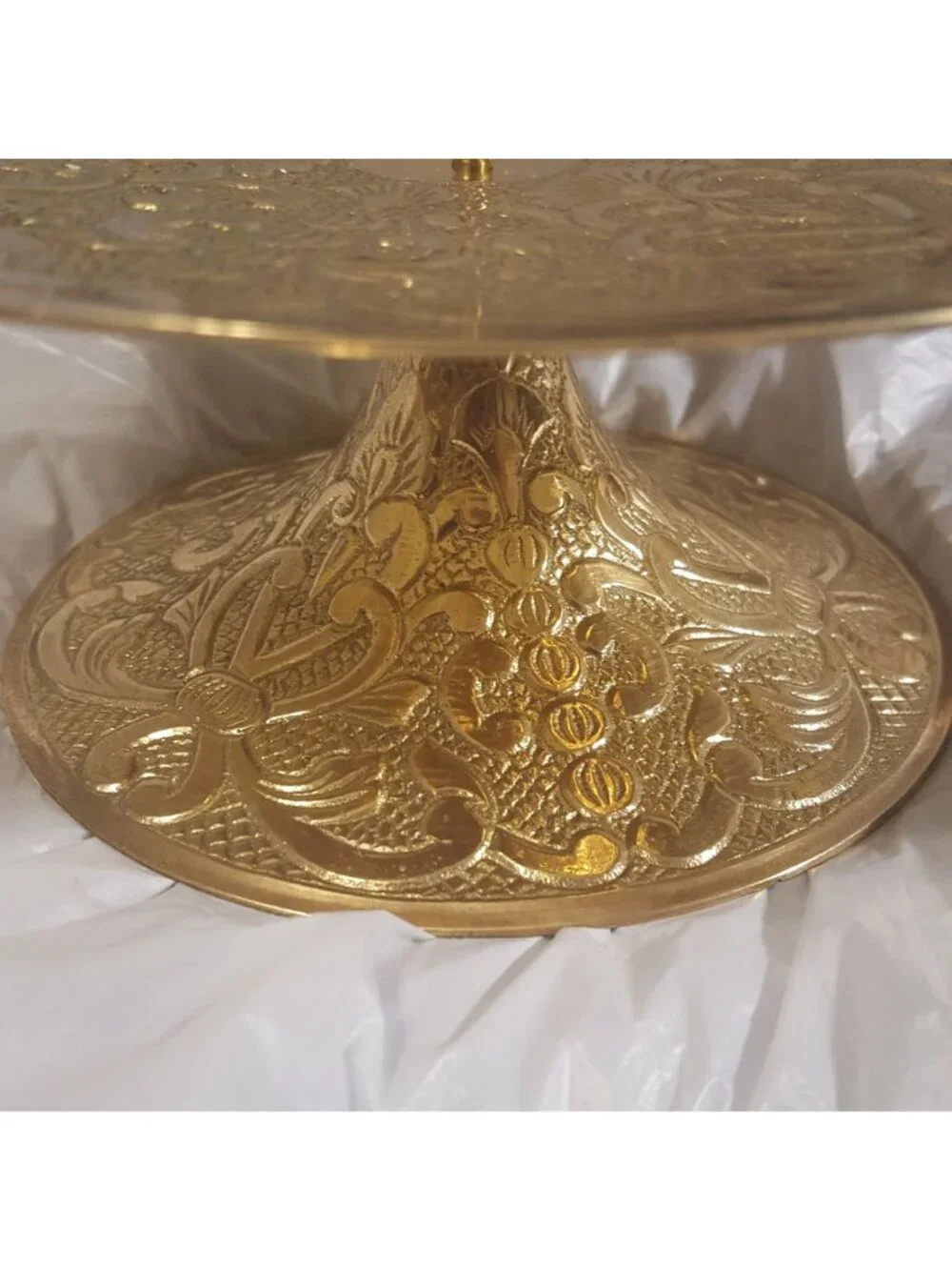 Vtg Brilliant Brass Pedestal 6.5
